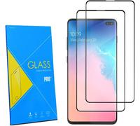 Verre Trempé Anti-Lumière Bleue Pour Samsung Galaxy S10+ - 2 Films De Protection Écran Compatibles Coques, Anti-Rayures, Anti-Éclats, Transparent Hd Hydrophobe