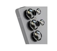 Verre Trempé Caméra pour Galaxy S25 Ultra Anti-rayures Cadre en Aluminium Forcell Blanc