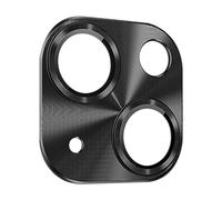 Verre Trempé Caméra pour iPhone 15 et 15 Plus Cadre Alliage Aluminium Enkay Noir