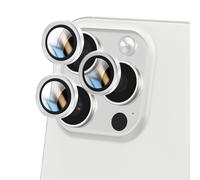 Verre Trempé Caméra pour iPhone 16 Pro Dureté 9H Anti-rayures Argent