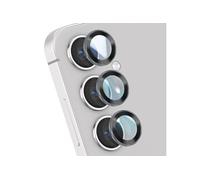 Forcell Verre Trempé Caméra pour Samsung Galaxy S25 Plus Anti-reflet Cadre Aluminium Argent