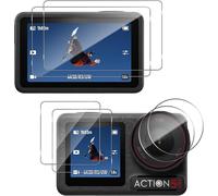 Verre Trempé Compatible avec DJI Osmo Action 5 Pro, 9H Dureté Anti Rayures Verre, HD Ultra Transparent Film Protecteurs, Sans Bulles, Facile à Installer [Total 6 pièces]