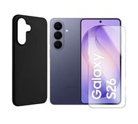 Verre trempé + Coque de protection Noir souple silicone pour Samsung Galaxy S26 5G SM-S942B 6.3"" - Visiodirect -