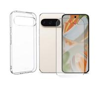 Verre trempé + Coque de protection souple silicone transparente pour Google Pixel 9 PRO 5G 6.3"" GR83Y, GEC77, GWVK6 - Yuan Yuan -