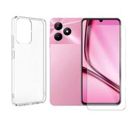 Verre trempé + Coque de Protection souple silicone transparente pour Realme Note 50 4G 6.74"" RMX3834 - Kivoo -