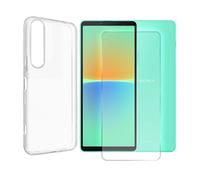 Verre trempé + Coque de protection souple silicone transparente pour Sony Xperia 10 IV 6"" XQ-CC54 XQ-CC72 - Yuan Yuan -