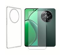 Verre trempé + Coque de Protection transparente souple silicone compatible pour Realme 12 Plus 5G 6,67 RMX3867 - Visiodirect -