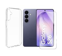Verre trempé + Coque de protection transparente souple silicone pour Samsung Galaxy S26 5G SM-S942B 6.3"" - Visiodirect -