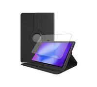 Verre trempé + Coque rotatif en simili cuir pour Samsung Galaxy Tab A11 8.7" SM-X130 SM-X135 Housse étui Noir - -