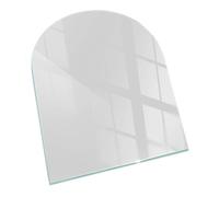 Verre Trempé de Cheminée 80x70 cm Imprimé Élégant Protecteur de Sol Plaque de Protection Contre Les Étincelles Arc pour Poêle Résistant à la Chaleur - Couleur Gris