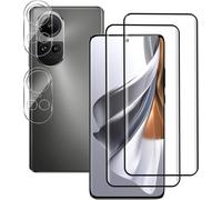 Verre Trempé Écran Pour Oppo Reno 10 / Reno 10 Pro - 2 Films + 2 Protections Lentille Caméra, 9h Sans Bulles, Anti-Empreintes