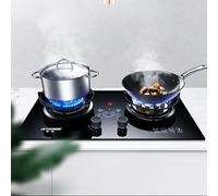 Verre Trempé Gaziniere Gaz - Cuisinière De Cuisine Double Brûleur Avec Fonction Minuterie, Cuisinière À Gaz Domestique Avec Rappel Anti-brûlure, Cuisinière À Gaz De Cuisine Facile À Nettoyer (Size :