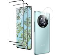 Verre Trempé Intégral Honor Magic 4 Pro 2+2 Pièces ¿ Protection Écran Bord À Bord Ultra Hd 9h Anti-Rayures, Sans Bulle, Sensibilité Tactile Élevée + Protège-Objectif