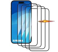 Verre Trempé Intégral pour iPhone 15 Pro Max - E-TEC - Lot de 4 - Protection contre chutes et rayures