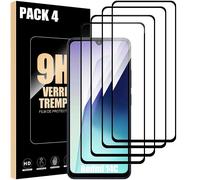 Verre Trempé Intégral pour Xiaomi Redmi 14C - Pack de 4 Vitres Noir Anti-trace - E.F.Connection