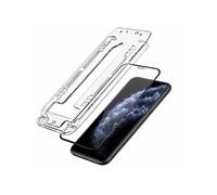Verre Trempé - Lot de 2 - iPhone 11 Pro - Noir/Transparent - avec Applicateur