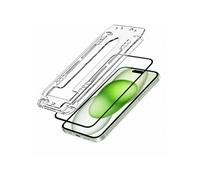 Verre Trempé - Lot de 2 - pour iPhone 16 Plus / 15 Plus - Noir / Transparent
