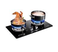 Verre Trempé Poele A Gaz - Poêle À Deux Brûleurs Facile À Nettoyer Pour Un Usage Domestique, Cuisinière À Gaz De Cuisine Avec Fonction Minuterie, Poêle Pratique Avec Rappel Anti-brûlure (Size : NG)