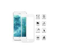 PHONILLICO Verre Trempe iPhone 8 - Film Blanc Intégral Protection Ecran Verre Trempe Resistant Vitre Ecran Protecteur Anti Rayure Sans Bulle d’Air Dureté 9H Ultra Mince