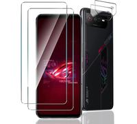 Verre Trempé Pour Asus Rog Phone 6 - Kit 2x Écran + 2x Protection Caméra, 9h, 0,3 Mm, Bords Incurvés, Anti-Bulles & Anti-Rayures, Haute Transparence
