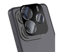 iMak, protection pour appareil photo en verre Poco M7 Pro anti-rayures Fin, Noir transparent