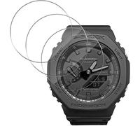 Verre Trempé pour Casio GA-2100-1a1er/GA-b2100-1a [3 Pièces], Sans Bulles 9H HD Ultra Résistant Protection écran Film en Vitre Trempé Protecteur d'écran [Transparent]