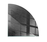 Verre Trempé pour Cheminée 1/4 100x100 cm Rond pour Poêle Résistant à la ChaleurImprimé Élégant Plaque de Protection Contre Les Étincelles Protecteur de Sol - Texture de la Surface de la Pierre