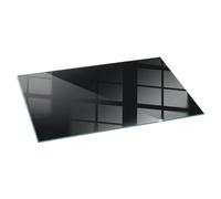 Verre Trempé pour Cheminée 140x70 cm Protecteur de Sol pour Poêle Résistant à la ChaleurPlaque de Protection Contre Les Étincelles Imprimé Élégant Rond - Couleur Graphite foncé