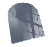 Verre Trempé pour Cheminée 80x70 cm pour Poêle Arc Résistant à la Chaleur Protecteur de Sol Imprimé Élégant Plaque de Protection Contre Les Étincelles - Couleur Bleu foncé