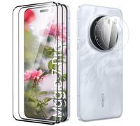 Verre Trempé pour Honor Magic 7 Pro Plein écran, Affaire Classée, Bord à Bord, sans Bulle, Anti-Scratch, 2 Pièces Protection écran + 2 Pièces Caméra Protection écran