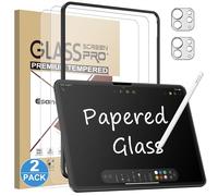 Verre Trempé Pour Ipad Pro 11 Pouces M4 2024 Protection Écran Papered,2 Pièces Feel Like Paper Film En Vitre Protection Effet Papier + 2 Pièces Protection Caméra,Antireflet