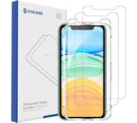 Verre Trempé Pour Iphone Xr/11 (6.1"") [Lot De 3] Avec Cadre D'installation Et Kits, Film Protection Ecran Vitre Hd Dureté 9h, Sans Bulles, 3d-Touch, Ultra-Résistant Pour Iphone 11/Xr