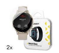 Verre trempé pour montre connectée Garmin Venu 3S 41mm Full Glue - 2 pieces.