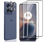 Verre Trempé pour Motorola Moto Edge 60 Fusion 5G. 2 Pièces Protection écran Film avec 4 Pièces Caméra Arrière Protecteur. Dureté 9H Film Objectif Ultra HD Vitre Trempé