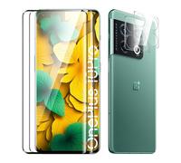 Verre Trempé pour OnePlus 10 Pro Plein écran, Affaire Classée Protection écran, Bord à Bord, sans Bulle, Anti-Scratch, 2 Pièces Protection écran + 2 Pièces Caméra Protection écran