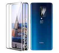 Verre Trempé pour OnePlus 7 Pro/ 7T Pro Plein écran, Affaire Classée Protection écran, Bord à Bord, sans Bulle, Anti-Scratch, 2 Pièces Verre Trempé + 2 Pièces Caméra Protection écran