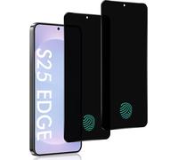 Verre Trempé Pour Samsung Galaxy S25 Edge, [Compatible Empreinte Digitale Id][2 Pièces] Anti Espion Film De Protection Écran, [Anti-Peeping] Ultra Résistant Anti Rayures Indice Dureté 9h Glass