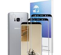 Verre Trempé Pour Samsung Galaxy S8 2+2 Pack Plein Écran Incurvé 3d, Film De Protection D` Écran Anti-Rayures, Écran De Protection Anti-Empreintes Digitales Hd Avancé