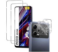 Verre Trempé pour Xiaomi Poco X5 5G 6.67"", 2 Pack Film Protection écran + 2 Pack Caméra Arrière Protecteur, Dureté 9H Glass