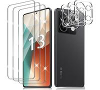 Verre Trempé Pour Xiaomi Redmi Note 13 5G ,3 Film de Vitre Protection d’écran + 3 Caméra Arrière Protecteur, sans Bulles, 9H