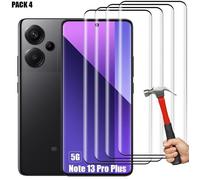 Verre Trempé pour Xiaomi Redmi Note 13 Pro Plus 5G - Note 13 Pro+ 5G - Installation Facile Anti-Rayures Résistant Pack de 4