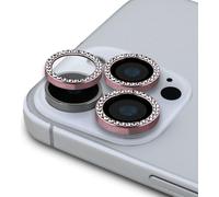 Verre trempé / protecteur caméra Apple iPhone 16 Pro / 16 Pro Max rose - Guess Fixed