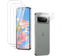 Verre Trempé Protection Intégrale Pour Google Pixel 9 Pro - Pack 5 Pcs (3+2) 9h Anti-Rayures, Sans Bulles, Haute Sensibilité Tactile