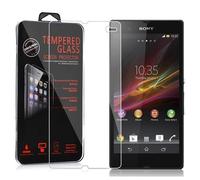 Cadorabo Film De Protection Compatible Avec Sony Xperia Z (1.Gen. L36h) En Haute Transparent - Verre De Protection D'écran Durci (Tempered) D'une Dureté De 9h Avec Compatibilité 3d Touch
