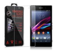 Cadorabo Film De Protection Compatible Avec Sony Xperia Z1 En Haute Transparent - Verre De Protection D'écran Durci (Tempered) D'une Dureté De 9h Avec Compatibilité 3d Touch