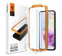 Verre trempé Spigen Alm Glas.TR Lot de 2 films de protection en verre trempé pour Samsung Galaxy A35 5G (Transparent)