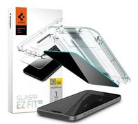 Verre trempé - Spigen - GLAS.TR EZ FIT Privacy - iPhone 15 - Filtre de confidentialité - Noir