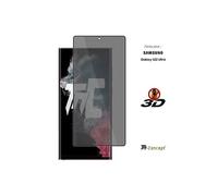TM-Concept® Verre trempé teinté 3D incurvé pour Samsung Galaxy S22 Ultra - Noir - Fonction anti-espion - 3D Privacy Case friendly
