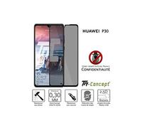 TM-Concept® Verre trempé teinté intégral Huawei P30 - Noir - Filtre confidentialité/Privacy - Adhérence 100%