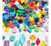 Verre Tuiles Petites Tuiles pour Artisanat Décoration Maison Artisanat d’Art Projets DIY-Random Mix (100g/500pcs)